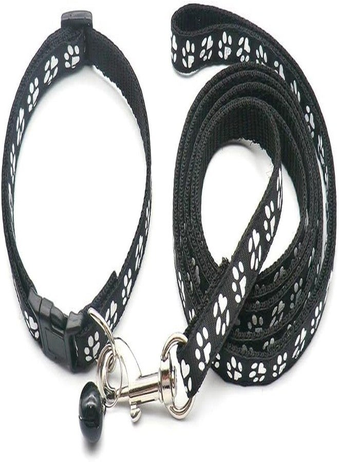 KsPups Pet Printed Nylon Collar and Leash Set - Adjustable and Breathable Puppy Kitten Collar and Leash Set with Loudly Bell, Quick Release Clip Leash for Dogs Pack of-1 (Multicolor) - Image 2